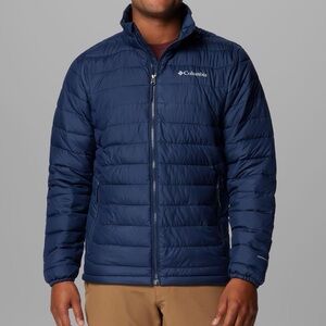 Columbia Omni-heat Mens XXL Powder Lite II Jacket Navy Blue WO111 $165